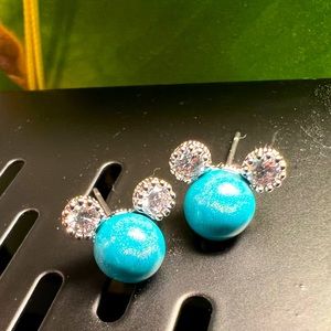 Blue Micky Mouse Earrings